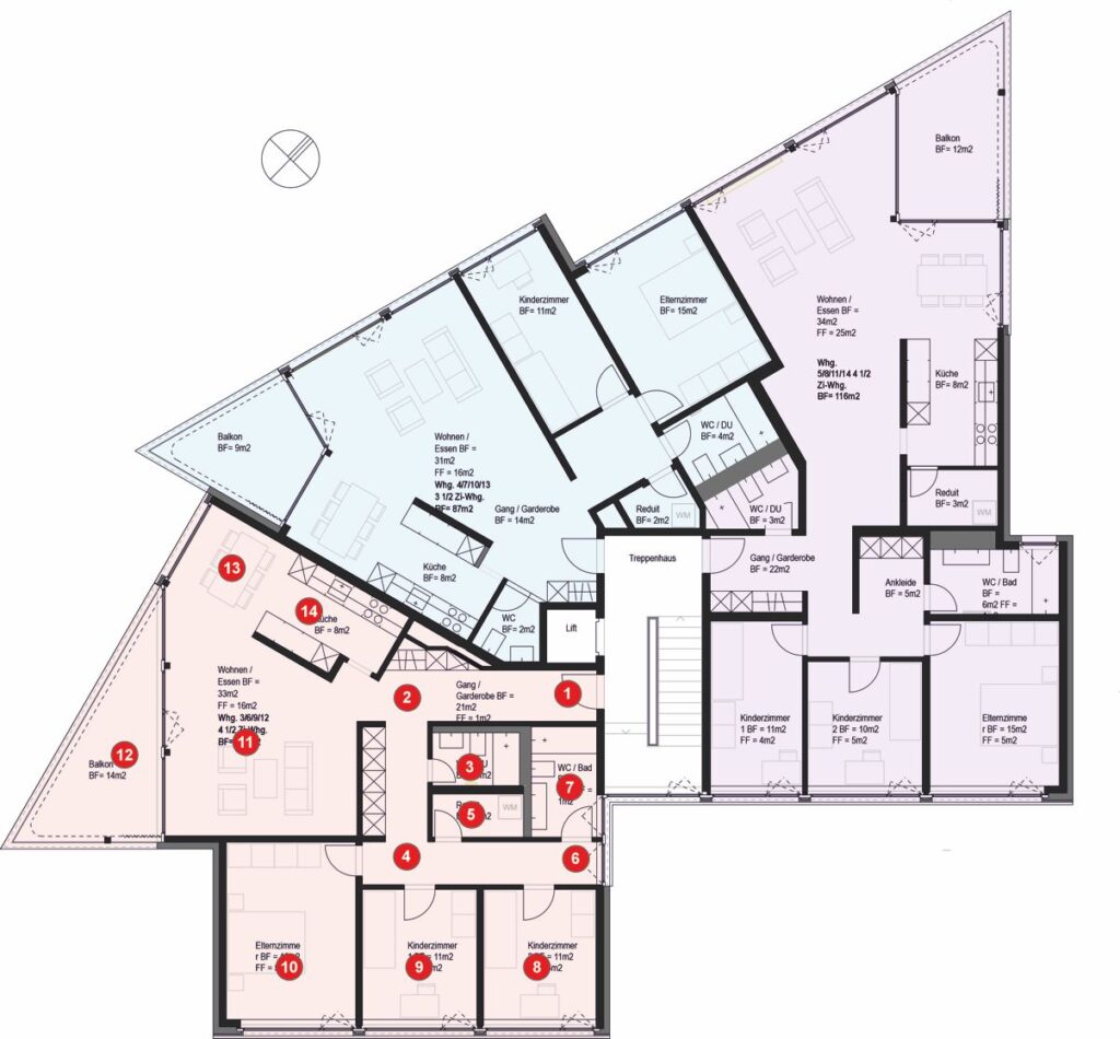 Wohnung Regelgeschoss Links virtueller Rundgang